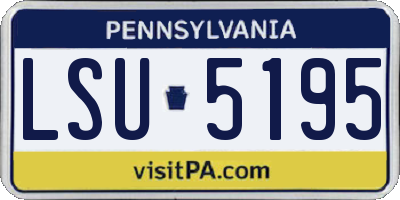PA license plate LSU5195