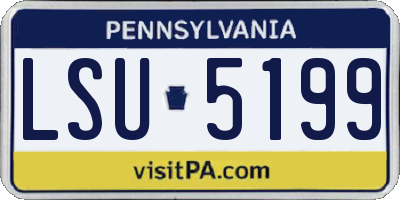 PA license plate LSU5199