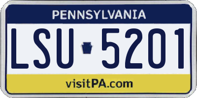 PA license plate LSU5201