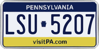 PA license plate LSU5207