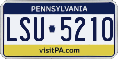 PA license plate LSU5210