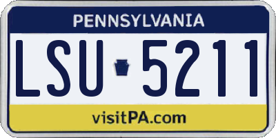 PA license plate LSU5211