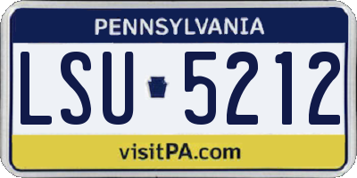 PA license plate LSU5212