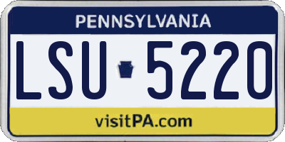 PA license plate LSU5220