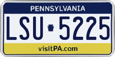 PA license plate LSU5225
