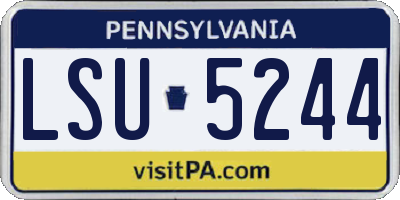 PA license plate LSU5244
