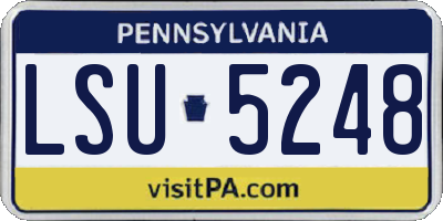 PA license plate LSU5248