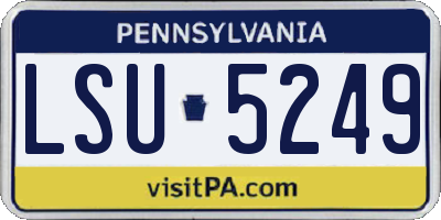PA license plate LSU5249