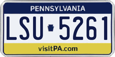 PA license plate LSU5261