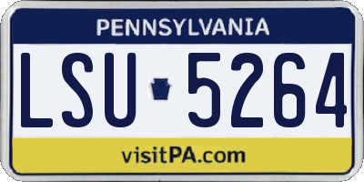 PA license plate LSU5264