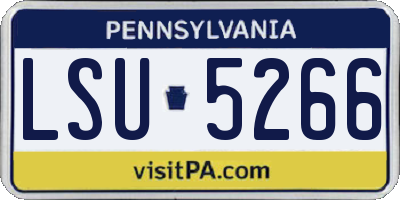 PA license plate LSU5266