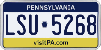 PA license plate LSU5268