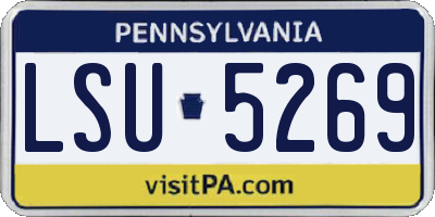 PA license plate LSU5269