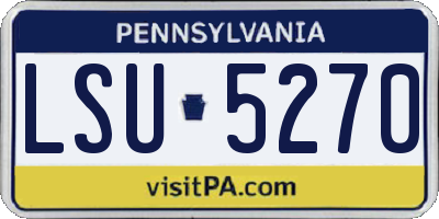 PA license plate LSU5270