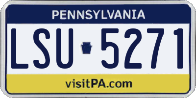 PA license plate LSU5271