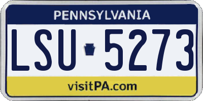 PA license plate LSU5273