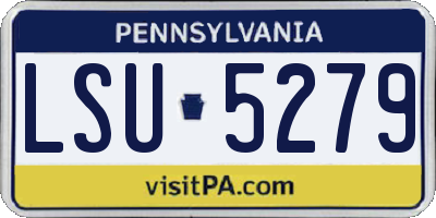 PA license plate LSU5279
