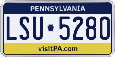 PA license plate LSU5280