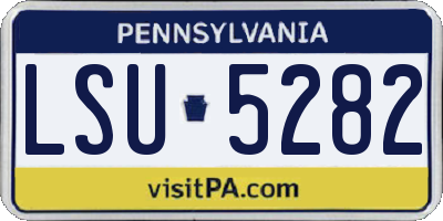 PA license plate LSU5282