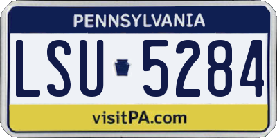 PA license plate LSU5284