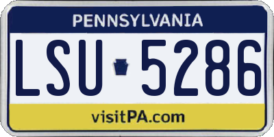 PA license plate LSU5286