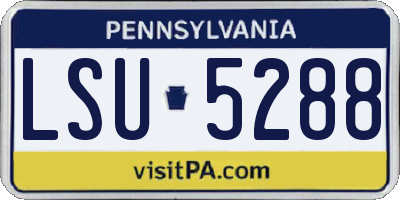 PA license plate LSU5288