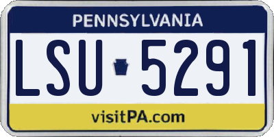 PA license plate LSU5291