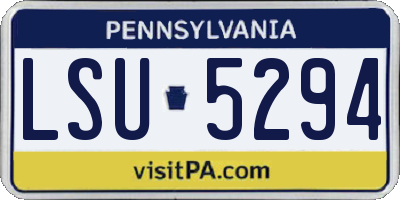 PA license plate LSU5294