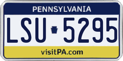 PA license plate LSU5295