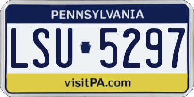 PA license plate LSU5297