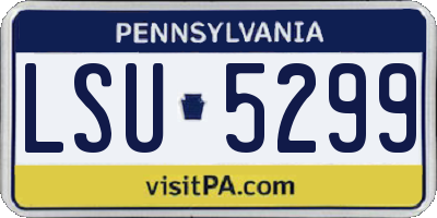 PA license plate LSU5299
