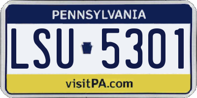 PA license plate LSU5301