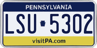 PA license plate LSU5302