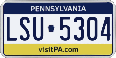 PA license plate LSU5304