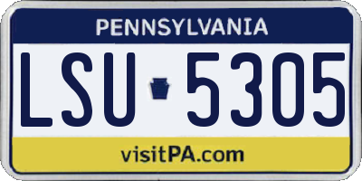 PA license plate LSU5305