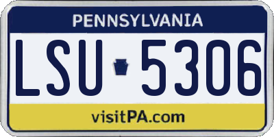 PA license plate LSU5306