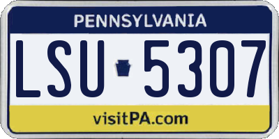 PA license plate LSU5307