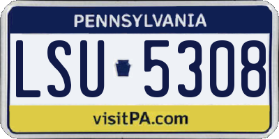 PA license plate LSU5308