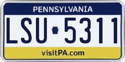 PA license plate LSU5311