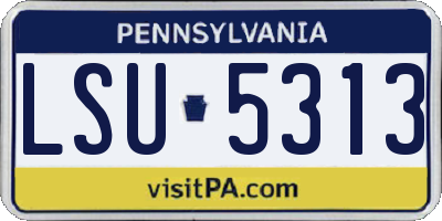 PA license plate LSU5313