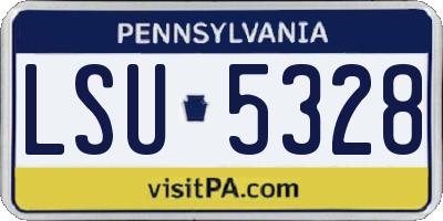 PA license plate LSU5328
