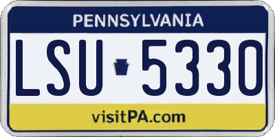 PA license plate LSU5330