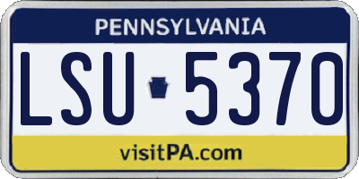 PA license plate LSU5370
