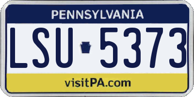 PA license plate LSU5373