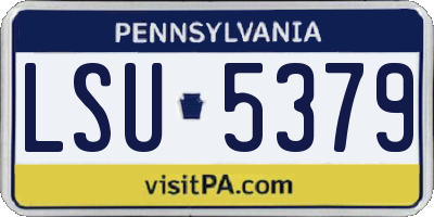 PA license plate LSU5379