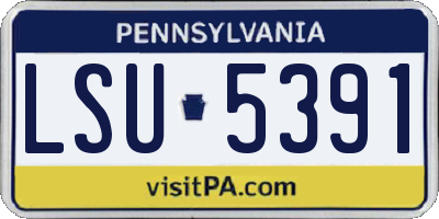 PA license plate LSU5391
