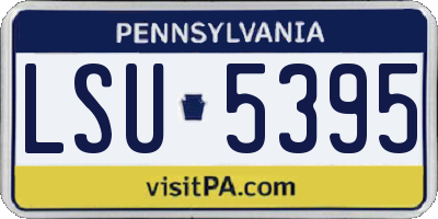 PA license plate LSU5395