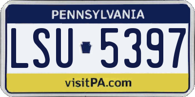 PA license plate LSU5397