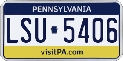 PA license plate LSU5406
