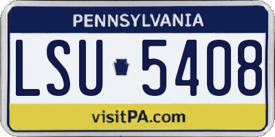 PA license plate LSU5408